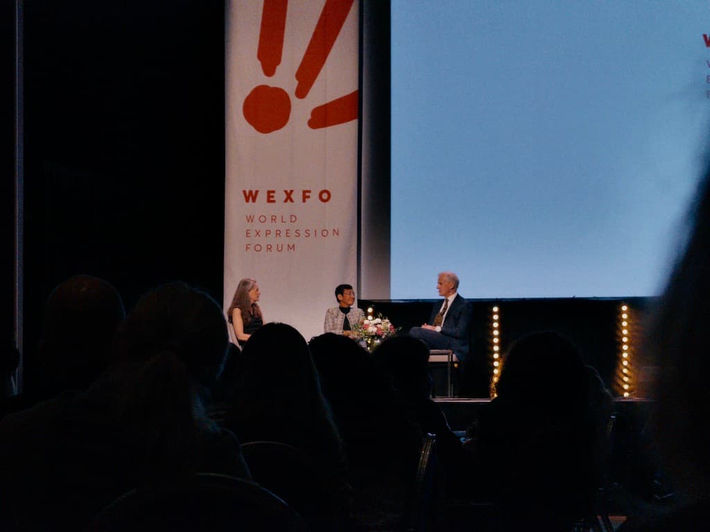 Maria Ressa im Bühnengespräch am Eröffnungstag des WEXFO 2026, Lillehammer