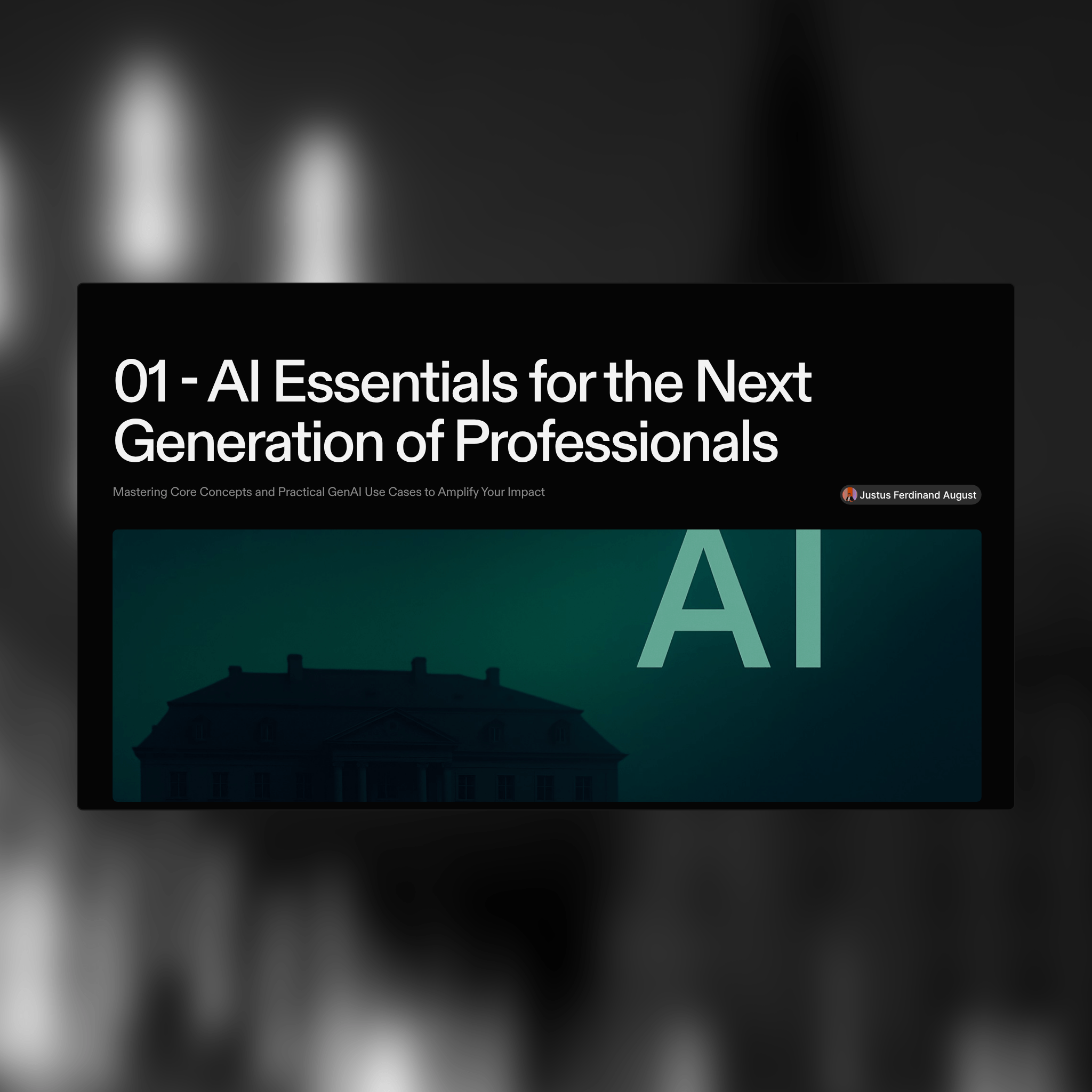 Vorschau-Folien aus der AI-Essentials-Präsentation